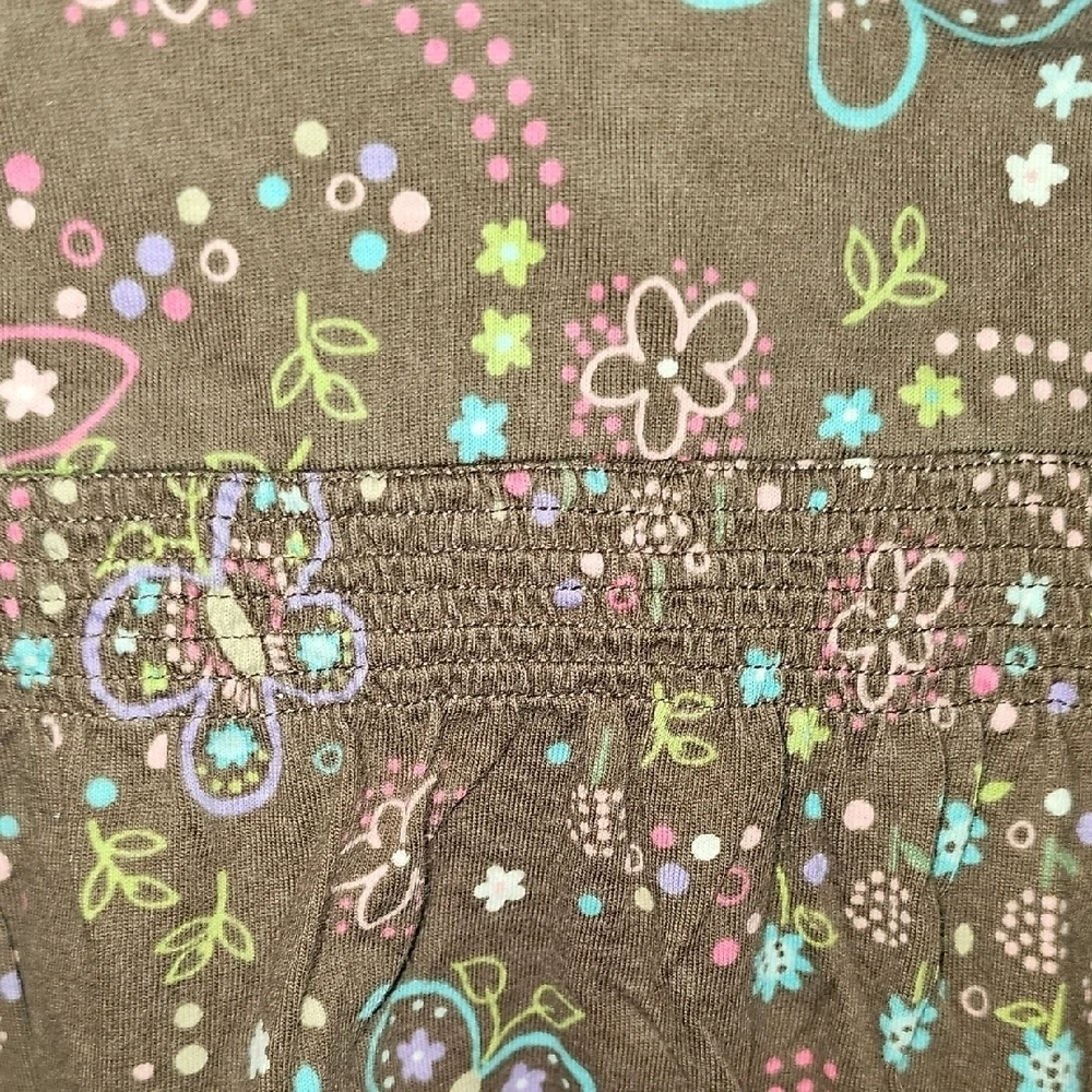 OshKosh B'gosh Girls Brown Flowy Cotton Top Size 12